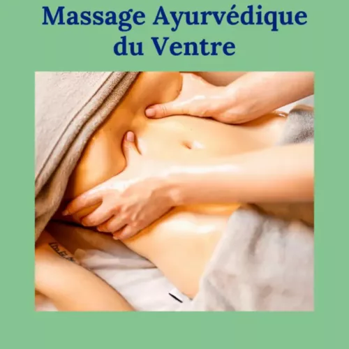 Massage ayurvédique du ventre réalisé en formation bien-être à distance ou en présentiel