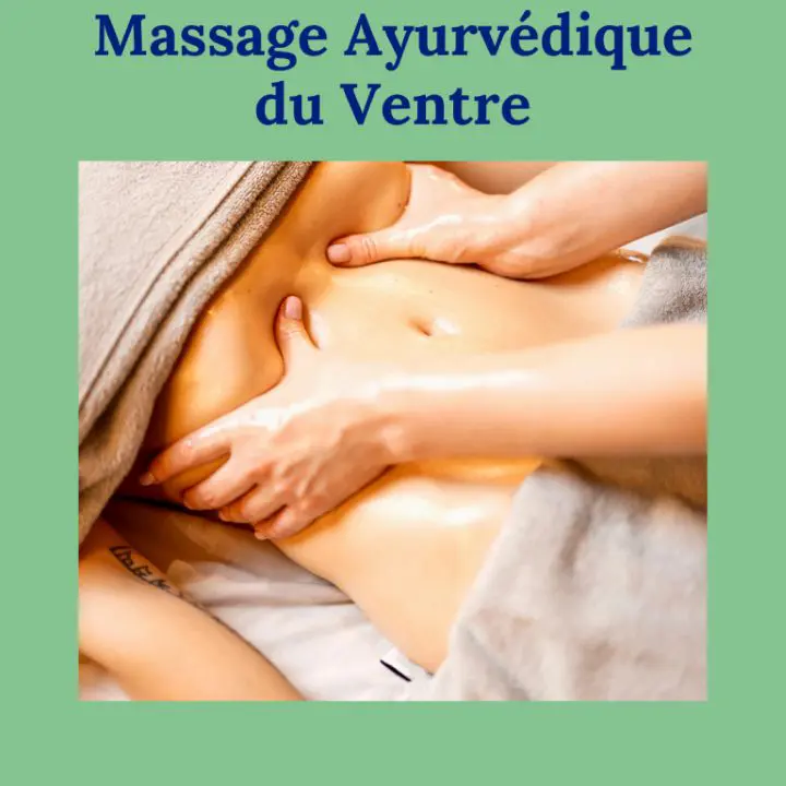 Massage ayurvédique du ventre réalisé en formation bien-être à distance ou en présentiel