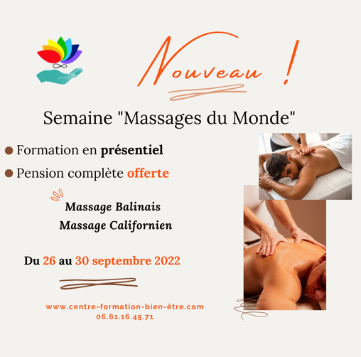 Formation professionnelle certifiante aux Massages du monde
