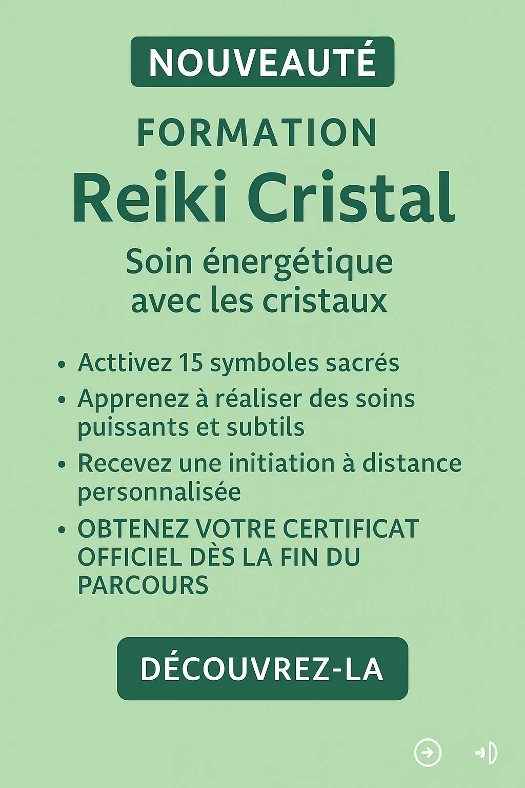 Nouvelle formation Reiki Cristal – soin énergétique avec cristaux et activation de symboles sacrés