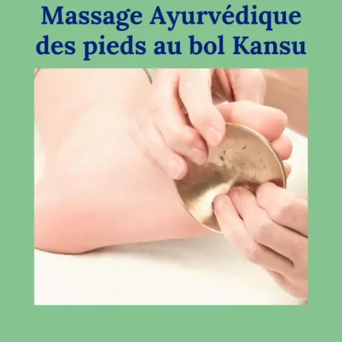 Massage ayurvédique des pieds au bol Kansu pour la relaxation profonde et l'équilibre énergétique
